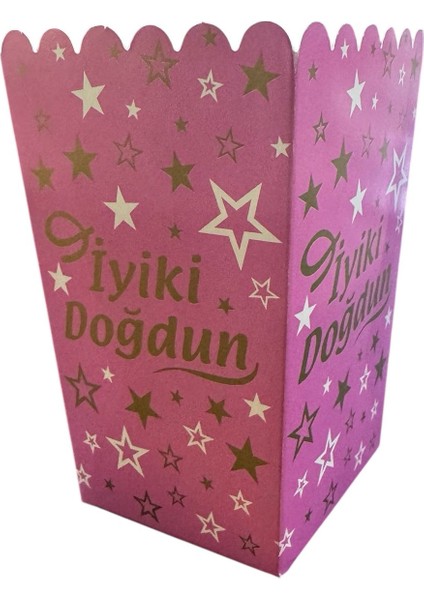 8'li Mısır Kutusu Iyi Ki Doğdun Pembe Gold