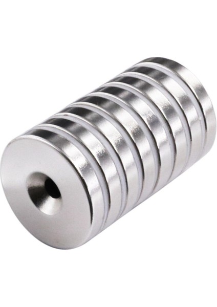 10 Adet Mıknatıs, 25X10/5,5X5MM Vida Atılabilir Havşa Delikli Güçlü Neodyum Mıknatıs(10'lu Paket)
