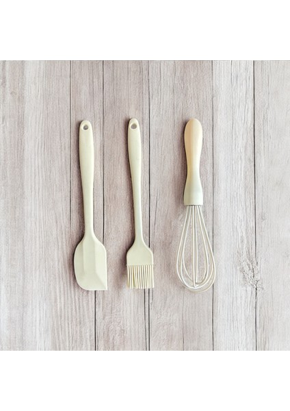 Silikon Çırpıcı - Fırça - Spatula (3'lü Set)