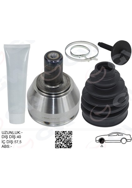 Ön Aks Kafasi Diş Sağ-Sol Mondeo Iv 07 14 S Max Galaxy 06 15 1.6tdci-2.0tdci Volvo V60 I T5 13 18 V70 Iii D3-D4 10 15 XC60 I D3-D4 09 14 Gnzrz