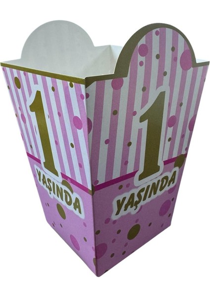 8'li Mısır Kutusu 1 Yaşındayım Pembe