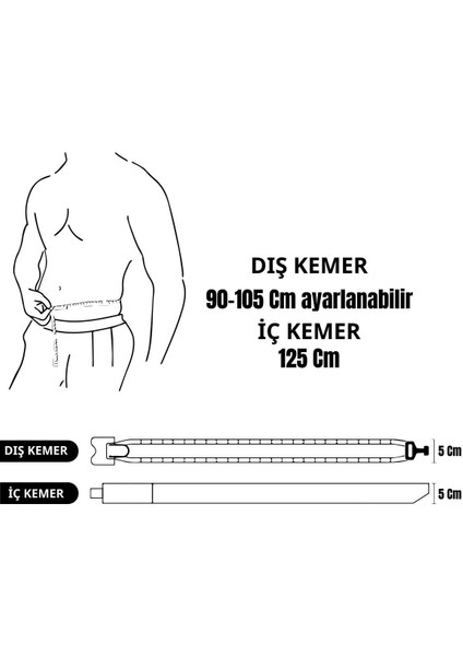 Taktik Kemer / Palaska Görev Kemeri 6164 D-Tokalı 50MM Siyah fırsatları