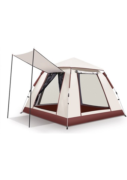 6 Kişilik Tam Otomatik tenteli Çift Kapılı Kare Kamp Çadırı 240*240*160