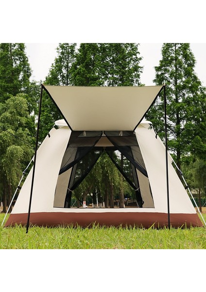 6 Kişilik Tam Otomatik tenteli Çift Kapılı Kare Kamp Çadırı 240*240*160 modelleri