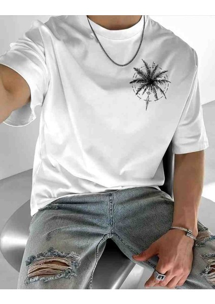 Palmiye Baskılı Özel Tasarım Oversize Tshirt fiyatları