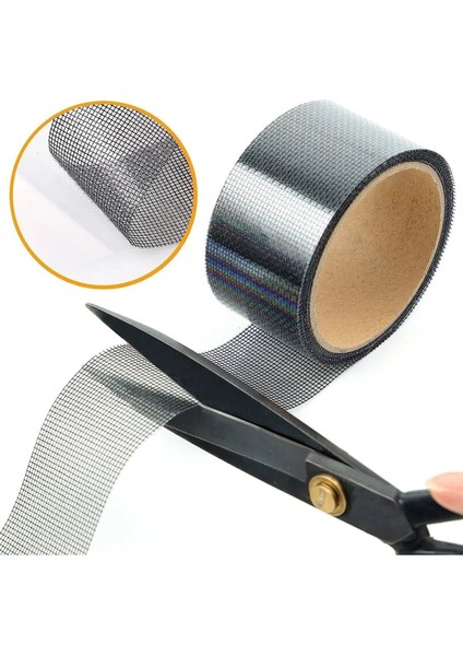 Sineklik Yaması 50MMX2MT 2 Adet Tamir Kiti Bantı , Sineklik Yama Tamir Bandı (2x2 = 4 Metre) Gri