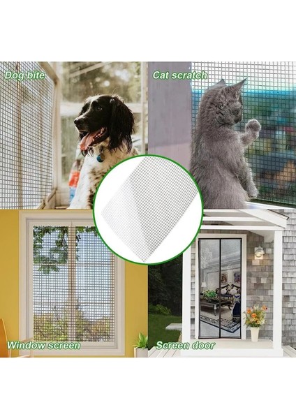 Sineklik Yaması 50MMX2MT 2 Adet Tamir Kiti Bantı , Sineklik Yama Tamir Bandı (2x2 = 4 Metre) Gri