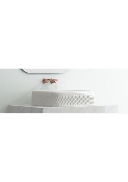 Bocchi New Age Tezgah Üstü Lavabo 55 cm Parlak Beyaz 1411-001-0125