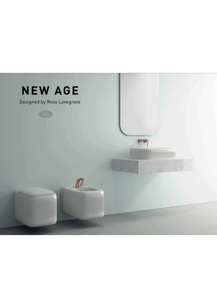 Bocchi New Age Tezgah Üstü Lavabo 55 cm Parlak Beyaz 1411-001-0125