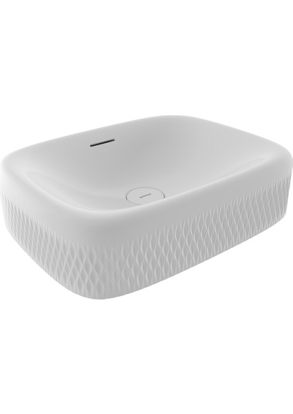 Bocchi New Age Tezgah Üstü Lavabo 55 cm Parlak Beyaz 1411-001-0125