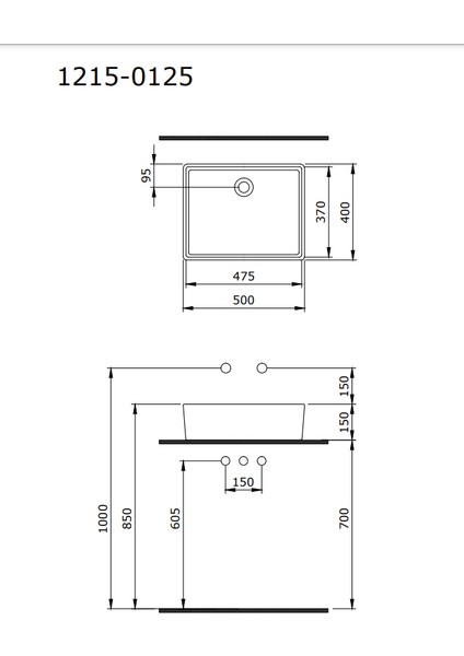 Bocchi Milano 50 cm Çanak Lavabo Parlak Beyaz 1215-062-0125 fiyatları