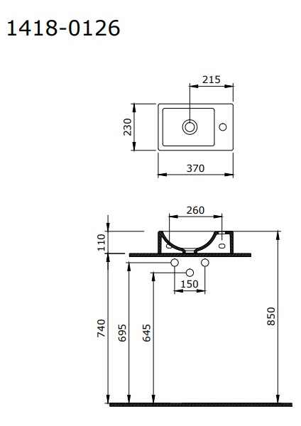 Bocchi Milano Dar Sol Lavabo 37 cm Burgonya Bordosu 1418-072-0126 fiyatları