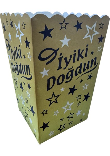 8'li Mısır Kutusu Iyi Ki Doğdun Gold-Siyah