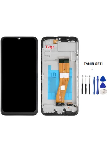 Samsung Galaxy A03S - SM-A037 LCD Ekran Dokunmatik Service Pack - Full Çıtalı + Tamir Seti fiyatları