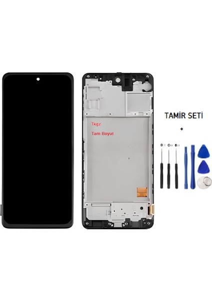 Samsung Galaxy M31S - SM-M317 LCD Ekran Dokunmatik Service Pack - Full Çıtalı + Tamir Seti fiyatları