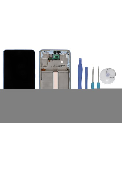 Samsung Galaxy A33 5g SM-A336 LCD Ekran Dokunmatik Service Pack - Full Çıtalı Mavi + Tamir Seti fiyatları