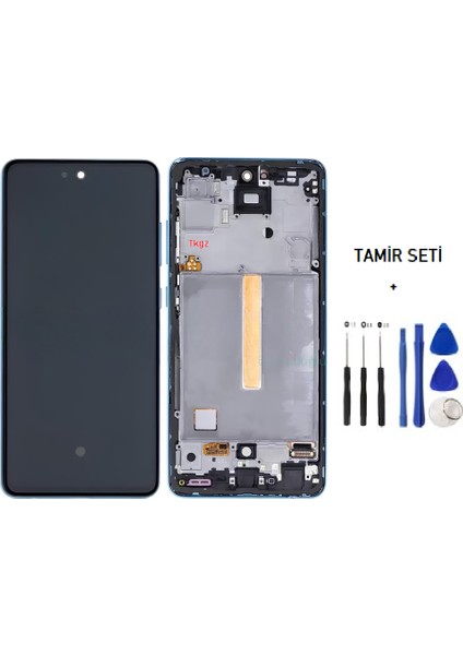 Samsung Galaxy A52 - SM-A525 LCD Ekran Dokunmatik Service Pack - Full Çıtalı Mavi + Tamir Seti fiyatları