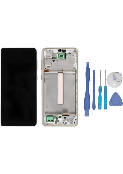 Samsung Galaxy A33 5g SM-A336 LCD Ekran Dokunmatik Service Pack - Full Çıtalı Beyaz + Tamir Seti fiyatları