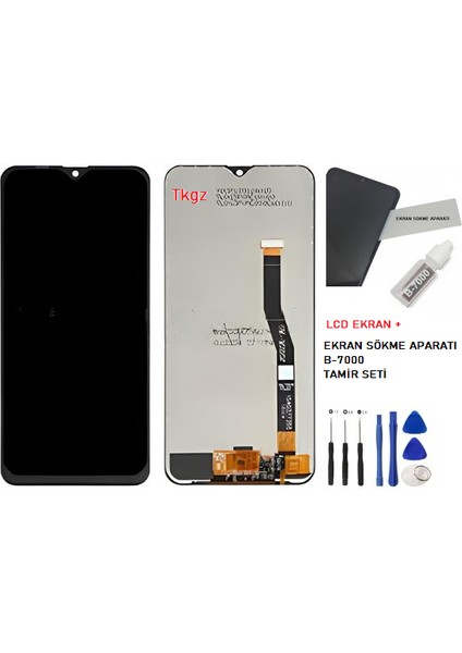 Samsung Galaxy M20 - SM-M205 LCD Ekran Dokunmatik Service Pack + B-7000 + Tamir Seti fiyatları