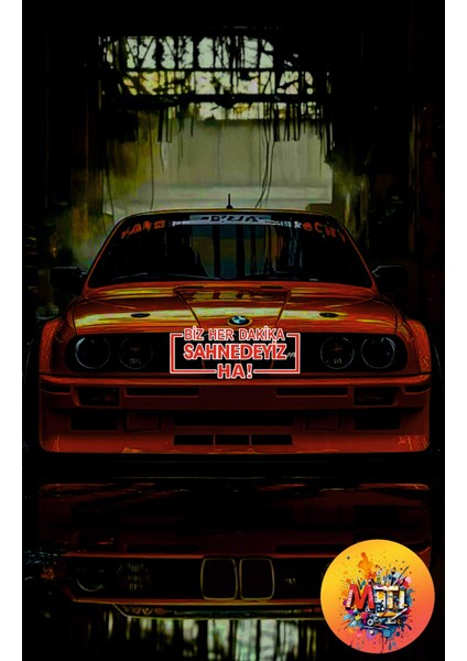 Mti Creative Biz Her Dakika Sahnedeyiz Ha! Sticker Yazı Jdm Araba-Motosiklet Cam Etiket Sticker Biz Her Dakika Sahnedeyiz Ha!
