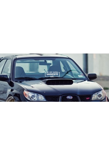Mti Creative Biz Her Dakika Sahnedeyiz Ha! Sticker Yazı Jdm Araba-Motosiklet Cam Etiket Sticker Biz Her Dakika Sahnedeyiz Ha! modelleri
