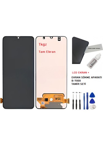 Samsung Galaxy A70 - SM-A705 LCD Ekran Dokunmatik Service Pack + B-7000 + Tamir Seti fiyatları