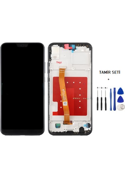 Huawei P20 Lite LCD Ekran Dokunmatik Service Pack - Full Çıtalı Siyah + Tamir Seti fiyatları