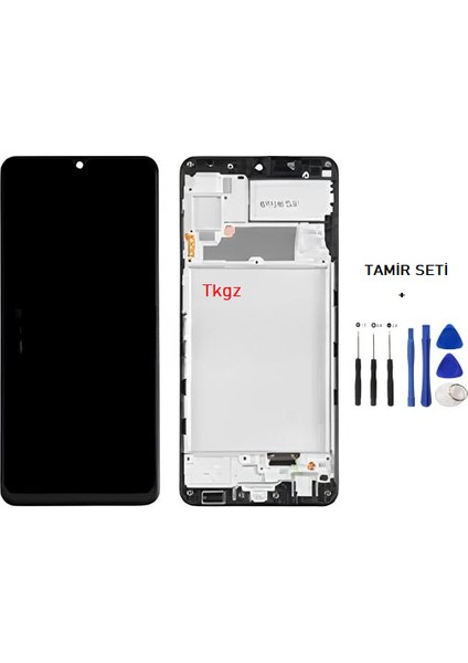 Samsung Galaxy A22 - 4g - SM-A225 LCD Ekran Dokunmatik Service Pack - Full Çıtalı + Tamir Seti