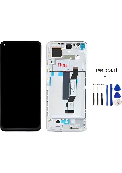 Xiaomi Mi 10T Pro LCD Ekran Dokunmatik Service Pack - Full Çıtalı Gümüş + Tamir Seti fiyatları