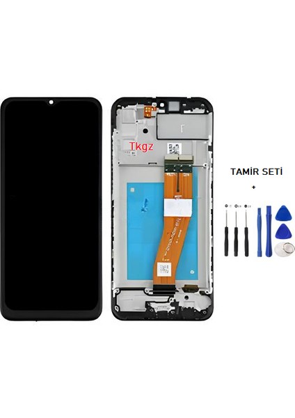Samsung Galaxy A02S - SM-A025 LCD Ekran Dokunmatik Service Pack - Full Çıtalı + Tamir Seti fiyatları