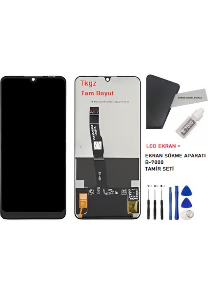 Huawei P30 Lite LCD Ekran Dokunmatik Service Pack + B-7000 + Tamir Seti