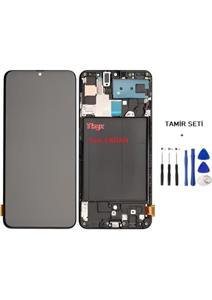Samsung Galaxy A70 - SM-A705 LCD Ekran Dokunmatik Service Pack - Full Çıtalı + Tamir Seti fiyatları