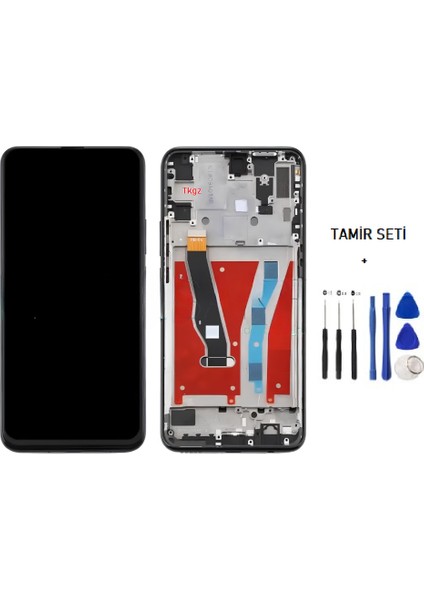 Huawei Y9 Prime 2019 LCD Ekran Dokunmatik Service Pack - Full Çıtalı Siyah + Tamir Seti fiyatları