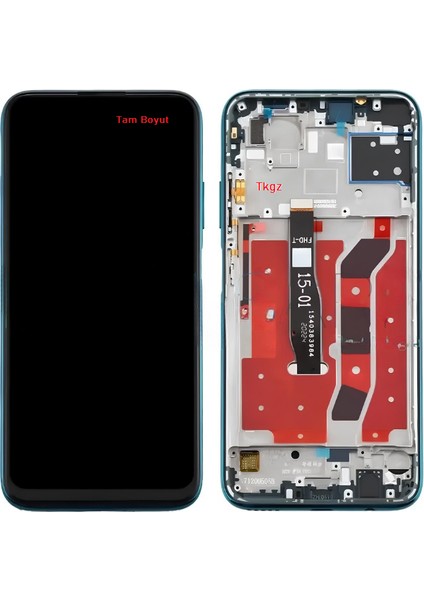 Huawei P40 Lite LCD Ekran Dokunmatik Service Pack - Full Çıtalı Yeşil