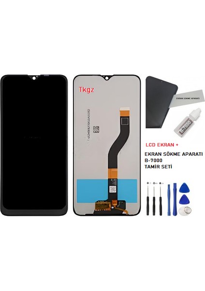 Samsung Galaxy A10 - SM-A105 LCD Ekran Dokunmatik Service Pack + B-7000 + Tamir Seti fiyatları