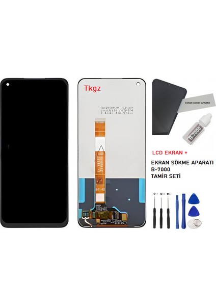 Oppo A72 LCD Ekran Dokunmatik Service Pack + B-7000 + Tamir Seti fiyatları