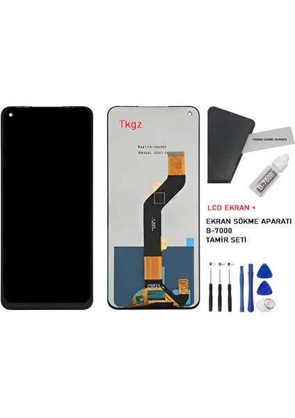 Infinix Hot 10 LCD Ekran Dokunmatik Service Pack + B-7000 + Tamir Seti
