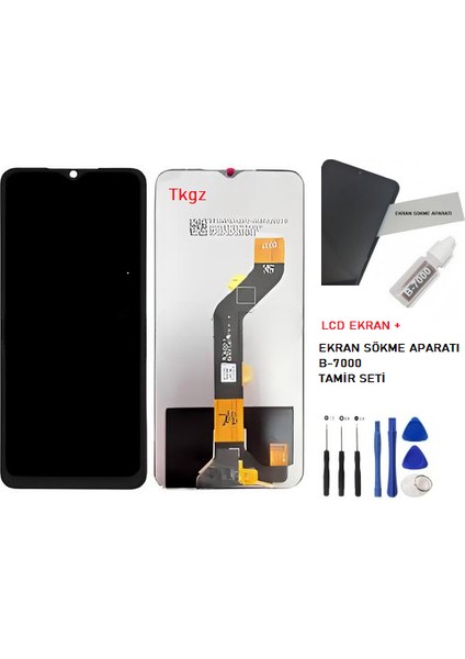 Tecno Spark 8c LCD Ekran Dokunmatik Service Pack + B-7000 + Tamir Seti fiyatları