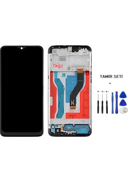 Samsung Galaxy A10S - SM-A107 LCD Ekran Dokunmatik Service Pack - Full Çıtalı + Tamir Seti fiyatları