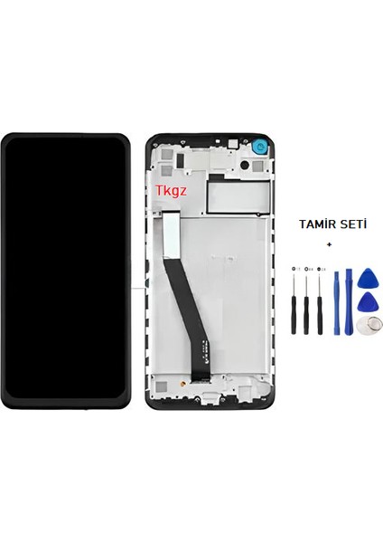 Xiaomi Redmi Note 9 LCD Ekran Dokunmatik Service Pack - Full Çıtalı + Tamir Seti fiyatları