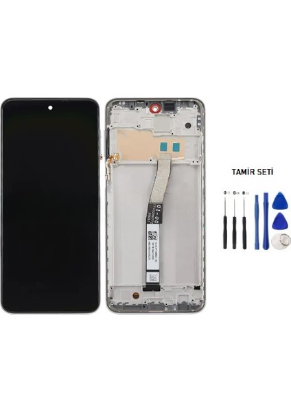 Xiaomi Redmi Note 9s LCD Ekran Dokunmatik Service Pack - Full Çıtalı Beyaz + Tamir Seti modelleri