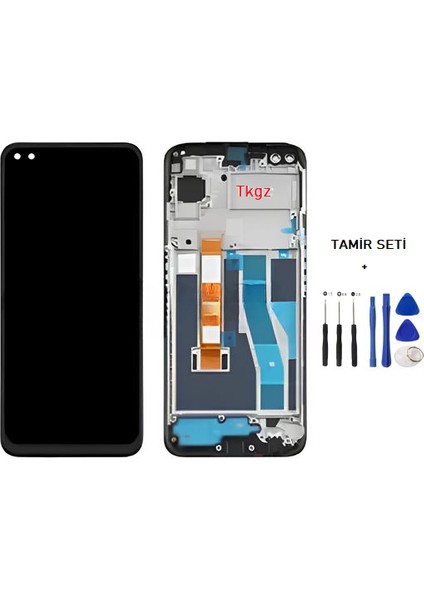 Oppo Realme 6 Pro LCD Ekran Dokunmatik Service Pack - Full Çıtalı + Tamir Seti