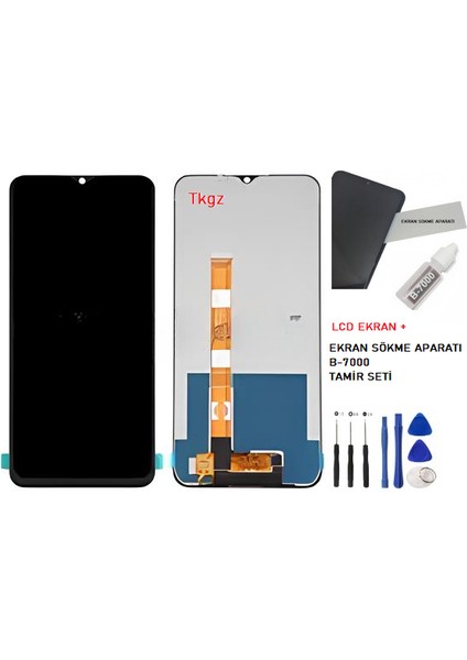 Oppo Realme C15 Lcd Ekran Dokunmatik SERVİCE PACK + B-7000 + TAMİR SETİ fiyatları
