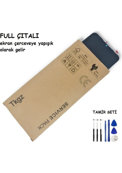 Huawei Mate 20 Lite LCD Ekran Dokunmatik Service Pack - Full Çıtalı Siyah + Tamir Seti