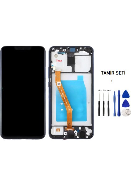 Huawei Mate 20 Lite LCD Ekran Dokunmatik Service Pack - Full Çıtalı Siyah + Tamir Seti fiyatları