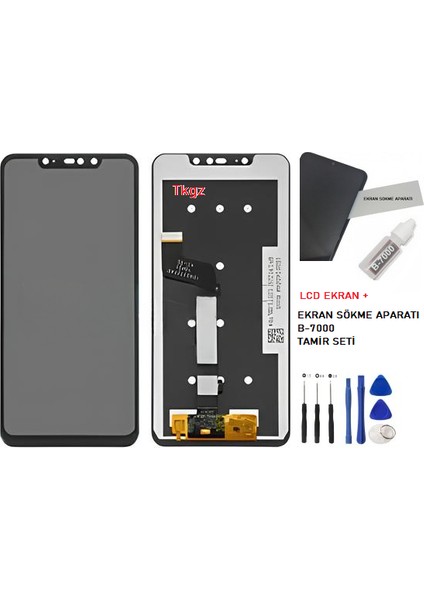 Xiaomi Redmi Note 6 Pro LCD Ekran Dokunmatik Service Pack + B-7000 + Tamir Seti