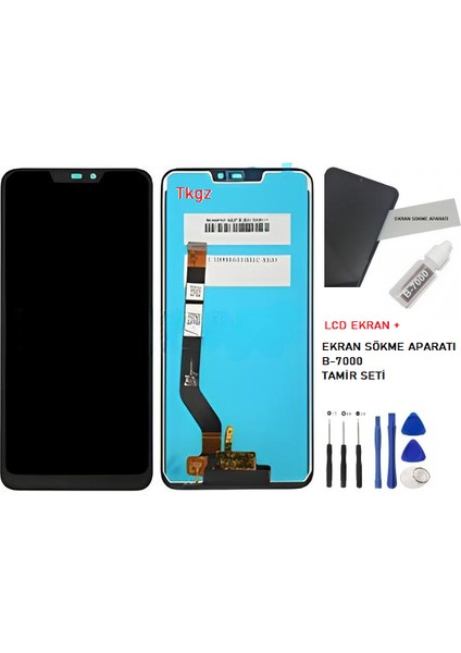 Honor 8c LCD Ekran Dokunmatik Service Pack + B-7000 + Tamir Seti