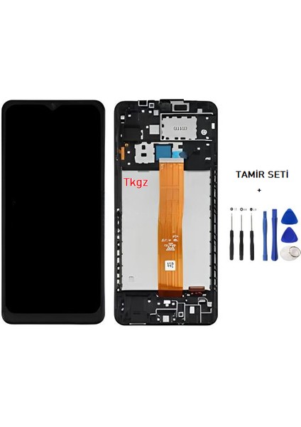Samsung Galaxy A12 - SM-A125 LCD Ekran Dokunmatik Service Pack - Full Çıtalı + Tamir Seti fiyatları