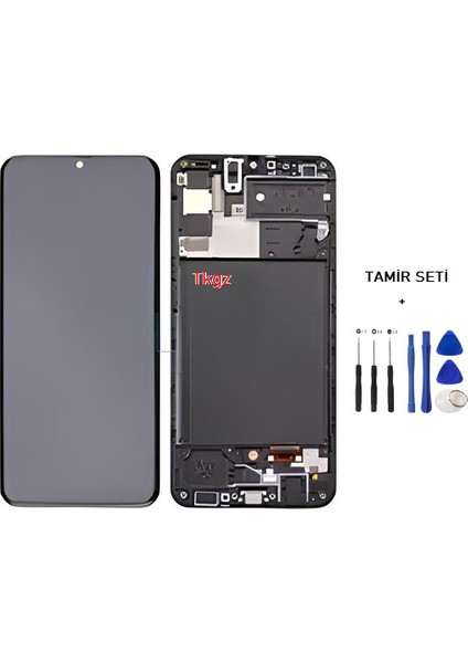 Samsung Galaxy A30S - SM-A307 LCD Ekran Dokunmatik Service Pack - Full Çıtalı + Tamir Seti fiyatları