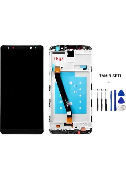 Huawei Mate 10 Lite LCD Ekran Dokunmatik Service Pack - Full Çıtalı Siyah + Tamir Seti
